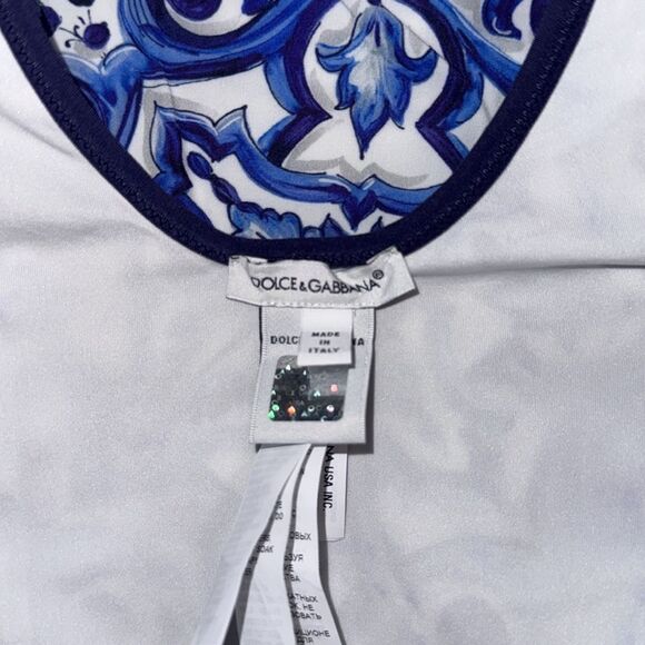 NWOT DOLCE & GABANA BABY MAJOLICA- PRINT ONE PIECE SWIMSUIT 3/6M - Picture 10 of 11